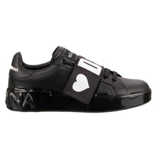 Load image into Gallery viewer, Dolce & Gabbana Chic Black Strap Leather Sneakers