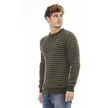 Load image into Gallery viewer, Distretto12 Elegant Green Crewneck Wool-Blend Sweater