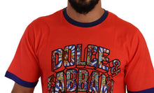 Load image into Gallery viewer, Dolce & Gabbana Elegant Orange Crew Neck Logo Tee