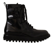 Load image into Gallery viewer, Dolce & Gabbana Elegant Black Leather Ankle Boots