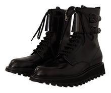 Load image into Gallery viewer, Dolce & Gabbana Elegant Black Leather Ankle Boots