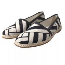 Load image into Gallery viewer, Dolce & Gabbana Black White Stripes Slip On Espadrille Shoes