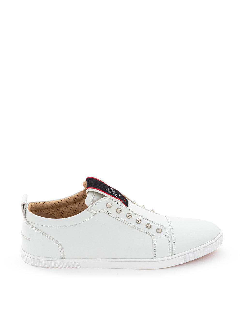【送料&関税込】Christian Louboutin Sneakers In White Leathe Louis Junior - Sneakers - Calf leather - White - Men