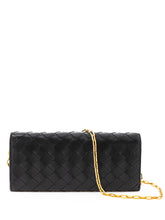 Load image into Gallery viewer, Bottega Veneta Elegant Black Leather Mini Bag Wallet on Chain