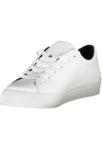 Load image into Gallery viewer, Tommy Hilfiger Chic White Lace-Up Sneakers with Logo Detail