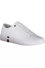 Load image into Gallery viewer, Tommy Hilfiger Sleek White Lace-Up Sneakers with Logo Detail