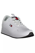 Load image into Gallery viewer, Tommy Hilfiger Sleek White Lace-Up Sneakers with Logo Detail