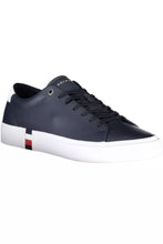Load image into Gallery viewer, Tommy Hilfiger Elegant Blue Lace-Up Sneakers with Logo Detail
