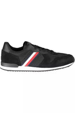 Load image into Gallery viewer, Tommy Hilfiger Sleek Black Sports Sneakers with Contrasting Accents