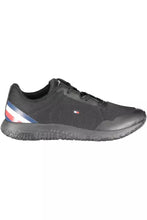 Load image into Gallery viewer, Tommy Hilfiger Chic Black Lace-up Sneakers with Contrast Detail