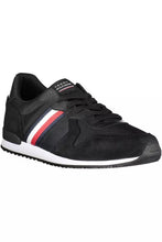 Load image into Gallery viewer, Tommy Hilfiger Sleek Black Sports Sneakers with Contrasting Accents