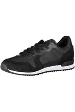 Load image into Gallery viewer, Tommy Hilfiger Sleek Black Sports Sneakers with Contrasting Accents