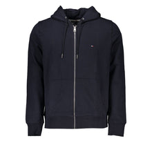 Load image into Gallery viewer, Tommy Hilfiger Chic Blue Hooded Zip Sweatshirt with Logo Embroidery