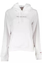 Load image into Gallery viewer, Tommy Hilfiger Chic White Hooded Sweatshirt with Logo Print