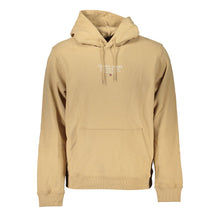 Load image into Gallery viewer, Tommy Hilfiger Beige Cotton Hooded Sweatshirt with Central Pocket