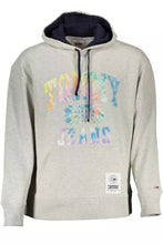 Load image into Gallery viewer, Tommy Hilfiger Chic Gray Hooded Sweatshirt with Contrasting Details