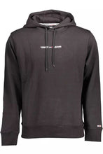 Load image into Gallery viewer, Tommy Hilfiger Sleek Black Hooded Embroidered Sweatshirt