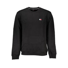 Load image into Gallery viewer, Tommy Hilfiger Sleek Black Cotton Crew Neck Sweatshirt