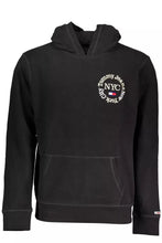 Load image into Gallery viewer, Tommy Hilfiger Elegant Black Hooded Sweatshirt with Embroidered Logo
