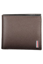 Load image into Gallery viewer, Tommy Hilfiger Elegant Brown Leather Dual Compartment Wallet