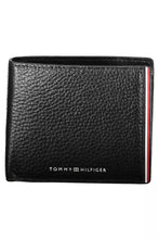Load image into Gallery viewer, Tommy Hilfiger Sleek Black Leather Wallet with Contrasting Accents