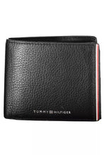 Load image into Gallery viewer, Tommy Hilfiger Sleek Black Leather Dual Compartment Wallet