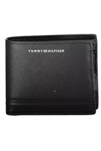 Load image into Gallery viewer, Tommy Hilfiger Sleek Black Leather Bifold Wallet with Coin Purse