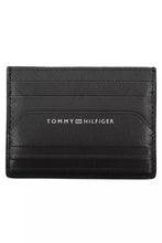 Load image into Gallery viewer, Tommy Hilfiger Sleek Black Leather Card Holder