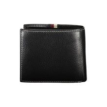 Load image into Gallery viewer, Tommy Hilfiger Elegant Black Leather Dual-Compartment Wallet