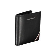 Load image into Gallery viewer, Tommy Hilfiger Elegant Black Leather Wallet with Contrast Details