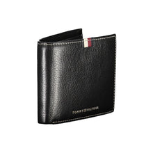 Load image into Gallery viewer, Tommy Hilfiger Elegant Black Leather Dual-Compartment Wallet