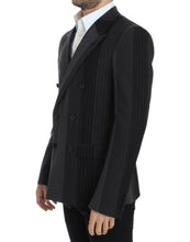 Load image into Gallery viewer, Dolce & Gabbana Elegant Gray Striped Wool Slim Blazer