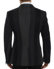 Load image into Gallery viewer, Dolce & Gabbana Elegant Gray Striped Wool Slim Blazer