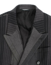 Load image into Gallery viewer, Dolce & Gabbana Elegant Gray Striped Wool Slim Blazer