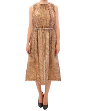 Load image into Gallery viewer, Dolce & Gabbana Brown sleeveless silk dress