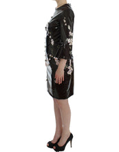 Load image into Gallery viewer, Dolce & Gabbana Black floral 3/4 Sleeve sheath dress