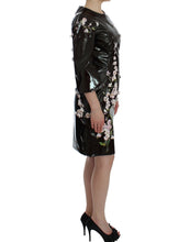 Load image into Gallery viewer, Dolce & Gabbana Black floral 3/4 Sleeve sheath dress