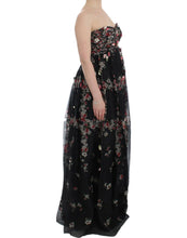 Load image into Gallery viewer, Dolce & Gabbana Masterpiece black floral print silk runway dress