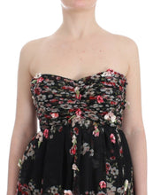 Load image into Gallery viewer, Dolce & Gabbana Masterpiece black floral print silk runway dress
