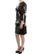 Load image into Gallery viewer, Dolce & Gabbana Black patent floral HANDPAINTED dress