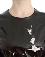 Load image into Gallery viewer, Dolce & Gabbana Black patent floral HANDPAINTED dress