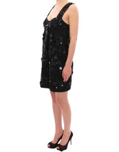 Load image into Gallery viewer, Dolce & Gabbana Black floral crystal embedded dress