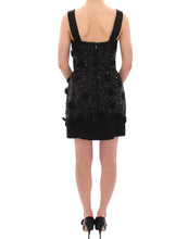 Load image into Gallery viewer, Dolce & Gabbana Black floral crystal embedded dress