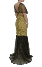 Load image into Gallery viewer, Dolce & Gabbana Yellow Floral Lace Sheath Dress