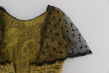 Load image into Gallery viewer, Dolce & Gabbana Yellow Floral Lace Sheath Dress