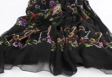 Load image into Gallery viewer, Dolce & Gabbana Multicolor Rose & Key Print Maxi Dress with Crystal