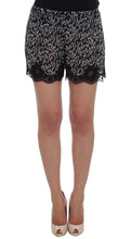 Load image into Gallery viewer, Dolce & Gabbana Elegant Black & White Floral Lace Silk Shorts