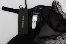 Load image into Gallery viewer, Dolce & Gabbana Elegant Black Silk Lace Lingerie Chemise