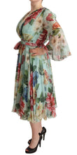 Load image into Gallery viewer, Dolce & Gabbana Floral Silk Midi Wrap Dress