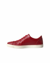 Load image into Gallery viewer, Dolce & Gabbana Elegant Red Leather Low Top Sneakers